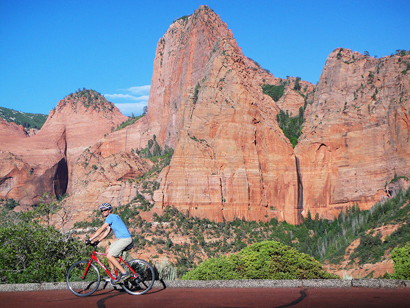 Biking in Zion National Park 