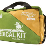 For hiking, camping & backpacking with your dog, Adventure Medical's Me & My Dog™ Kit provides both master & pet medical solutions. The kit includes The Comprehensive Guide to Wilderness & Travel Medicine, a field manual for pet first aid and a Survive Outdoors Longer Emergency Blanket and other first aid essentials. $50.   AdventureMedicalKits.com