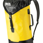 The Petzl Portage 30L backpack is designed for canyoneering hikes where potholes or swimming may be encountered. 30 liter volume and is made of TPU (PVC-free) abrasion resistant material with a welded construction that provides greater strength. Padded shoulder straps and molded handles ensure comfort. The bag has a specially designed pocket for storing the waistbelt in narrow slots. $137 Petzl.com