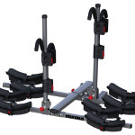 Built for convenience and versatility, the tray-style Yakima FourPlay Hitch Rack carries four bikes of all shapes and sizes, including fat bikes and women-specific frames, and converts to a two-bike carrier in seconds. Low tray height makes for easy loading. Folds up when not in use. $499 Yakima.com